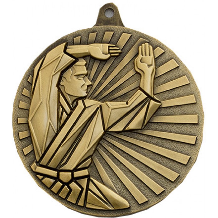 60MM X 5MM KARATE MEDAL - AVAILABLE IN GOLD, SILVER, BRONZE